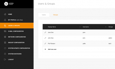 KEEP User Management